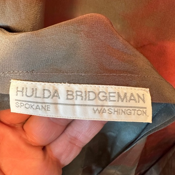 Hulda Bridgeman Size Large Wearable Art Handmade Silk Hand Dyed Pleated Cardigan - Picture 4 of 8